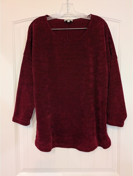 Chenault Sweaters - ❤️ Chenault Textured Sweater Rich Red 1X | GUC | cozy statement knit